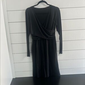 Elegant Black Wrap Dress